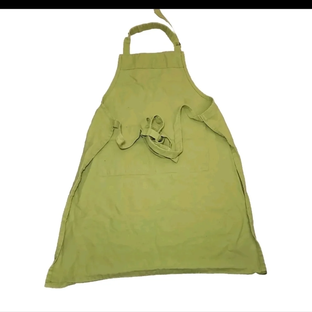 Williams Sonoma Adult & Kid Matching Green Apron Cooking Craft Garden Set